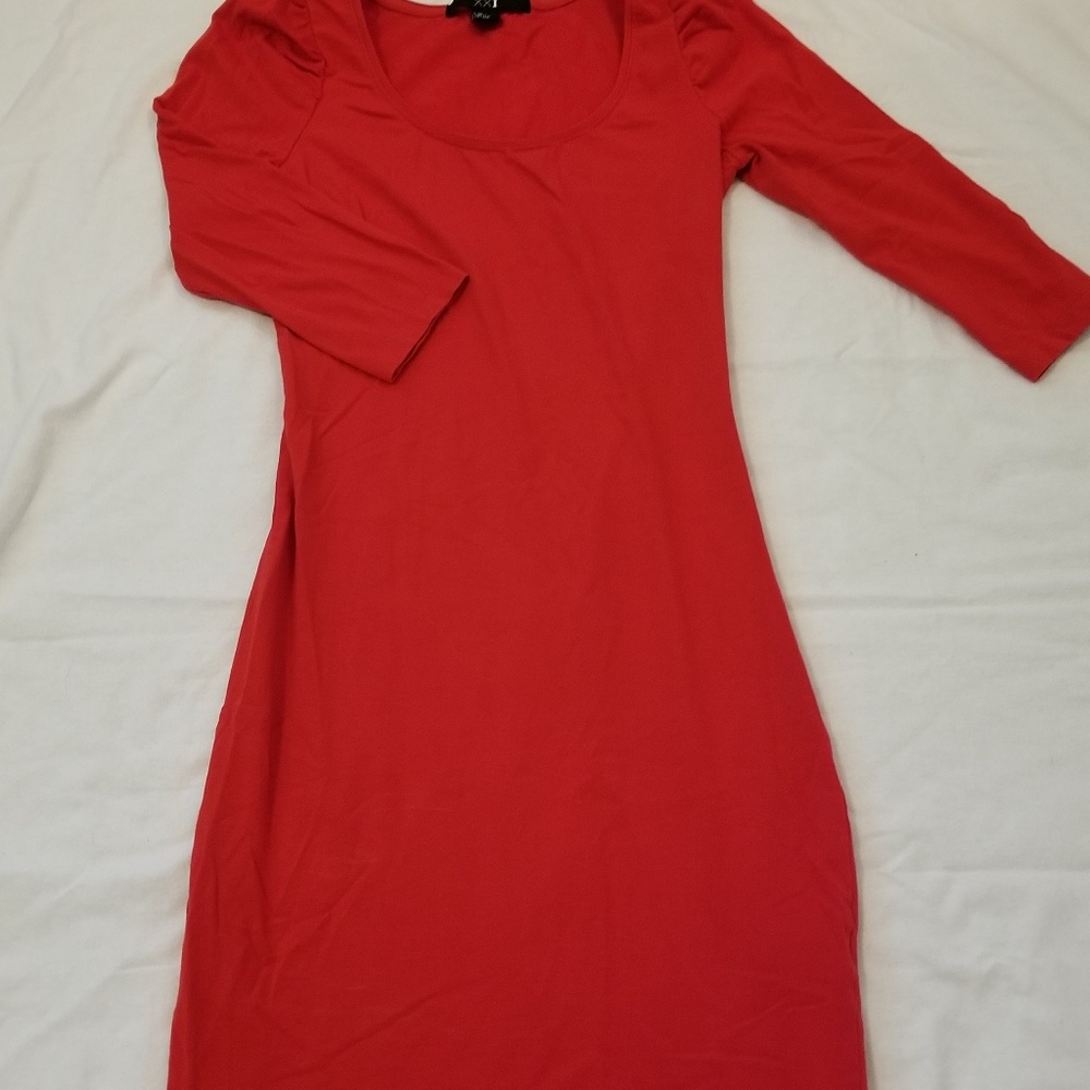 XXI Red 3/4 Sleeve Dress